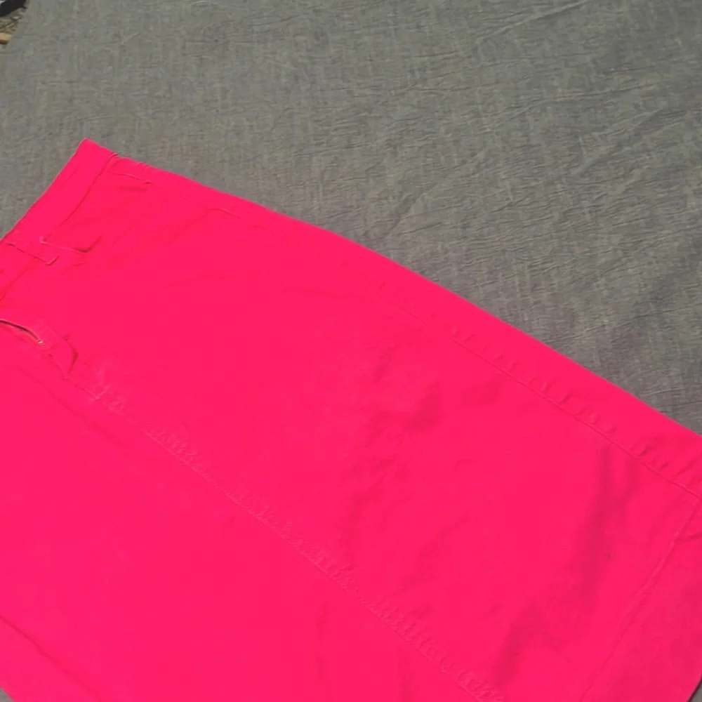 Jade McKenzie | Hot Pink Denim Midi Skirt - Picture 4 of 5